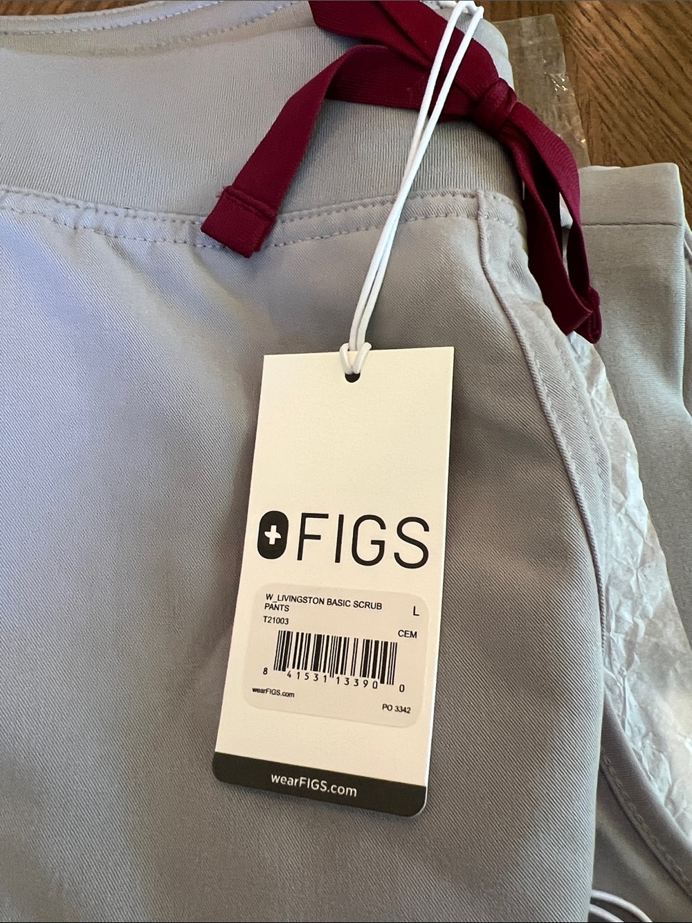 FIGS Livingingston Basic Scrub Pants Cement Gray